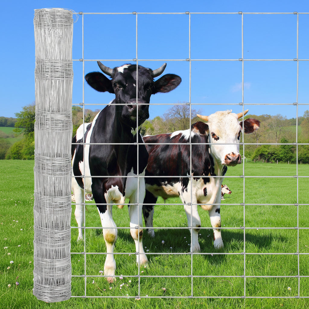 Garvee Cattle Fence Heavy Duty Galvanized Wire Fencing for Hog Goat Sheep Deer Yard Protection 1.8m-99.8m