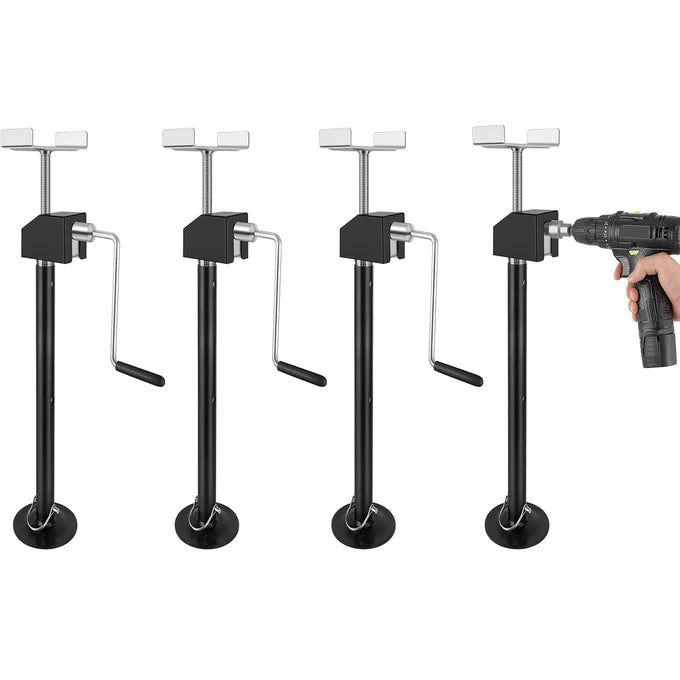 Garvee RV Slide Out Stabiliser Jacks, Heavy Duty Q235 Steel Support Stands 4 Pack, 2268 kg Capacity per Jack, 124 x 14 x 7.5 cm