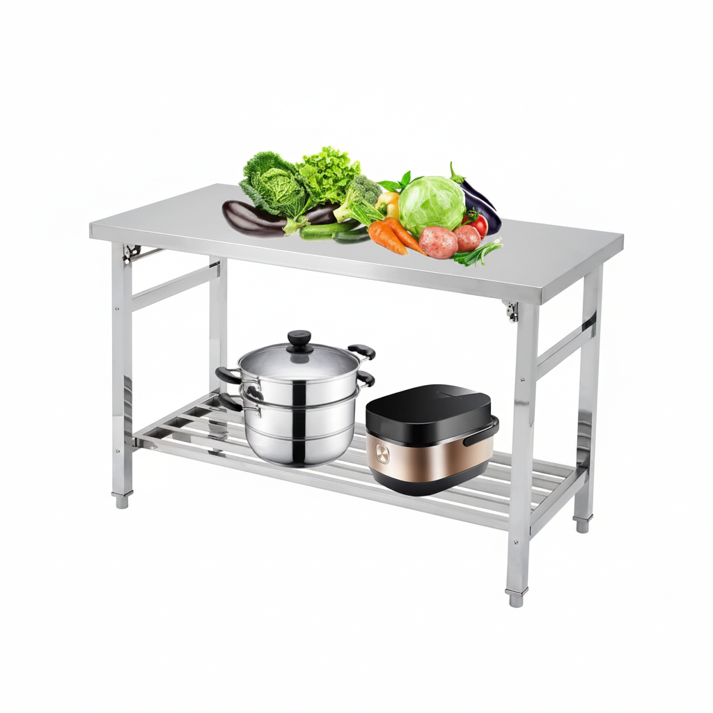 Stainless Steel Kitchen Work Table Square Image