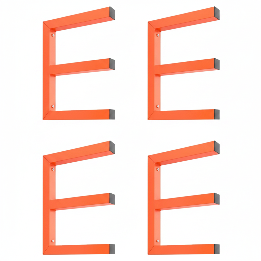 Garvee 3 Tier Timber Storage Rack Heavy Duty Steel Workshop Garage Wood Wall Organiser Orange