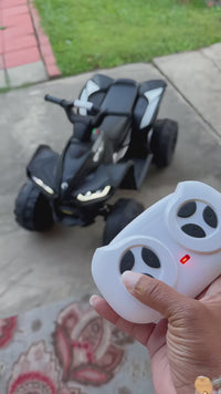 Garvee 12V Kids Electric Quad Bike – Battery Powered Ride-On ATV with Parental Remote Control, LED Lights & Music, Ages 3-8, White
