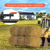 Garvee 109cm Clamp-On Pallet Forks 907 kg – Heavy Duty Tractor Front Loader Attachment with Adjustable Stabiliser Bar – Quick Attach for Skid Steers