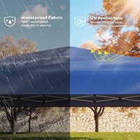 Garvee 3x3m Pop-Up Gazebo with 4 Sidewalls – Heavy-Duty Waterproof Garden Marquee, 420D UV50+ Canopy with Adjustable Height for Outdoor Events