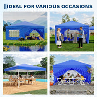 Garvee 3x3m Pop-Up Gazebo with 4 Sidewalls – Heavy-Duty Waterproof Garden Marquee, 420D UV50+ Canopy with Adjustable Height for Outdoor Events
