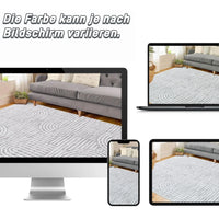Garvee Grey 60×230Cm Modern Washable Area Rug Blue Large Traditional Living Room Carpet Distressed Non Slip Textured Floor Mat Bedroom Dining Room Home Decor